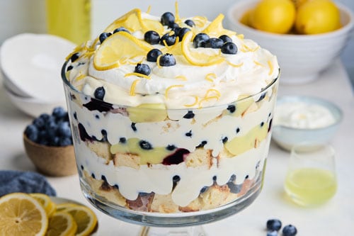 Lemon Blueberry Cheesecake Trifle