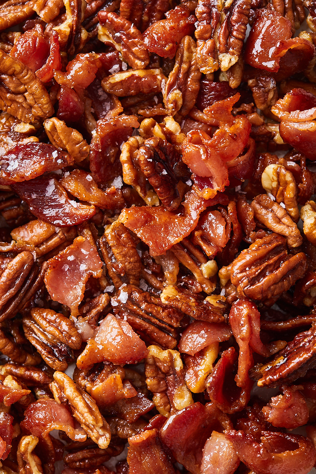 Roasted Brussel Sprouts With Candied Pecans and Bacon