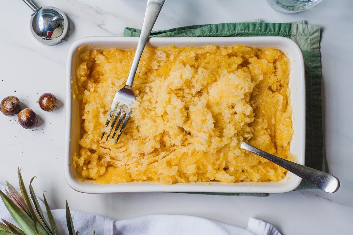 Pineapple Rum Granita