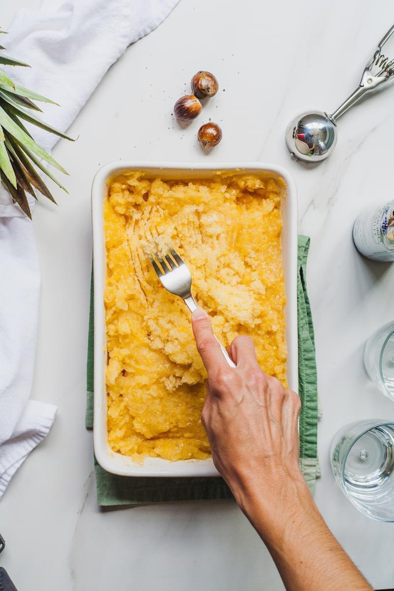 Pineapple Rum Granita