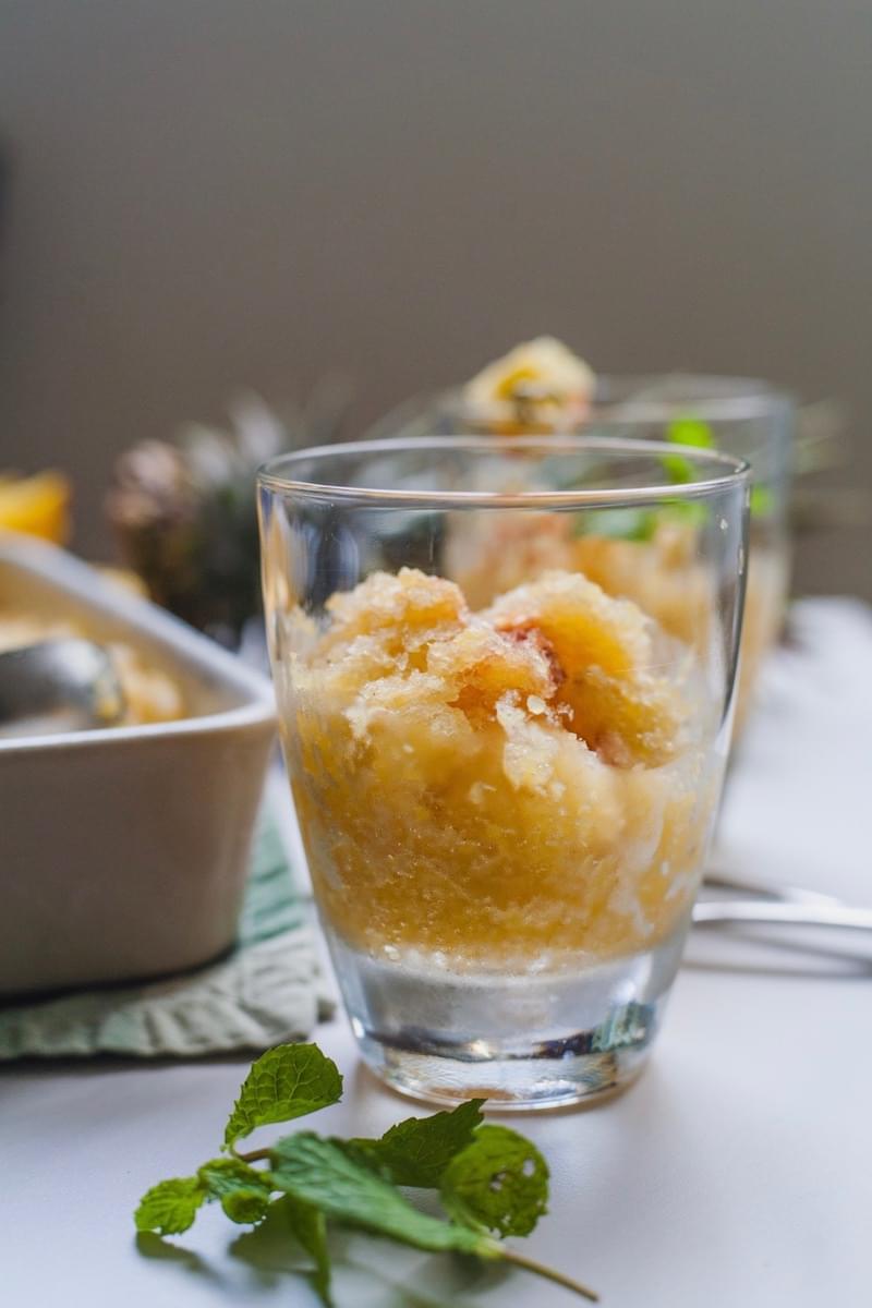 Pineapple Rum Granita