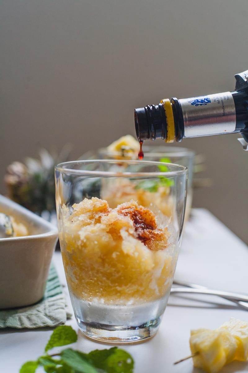 Pineapple Rum Granita