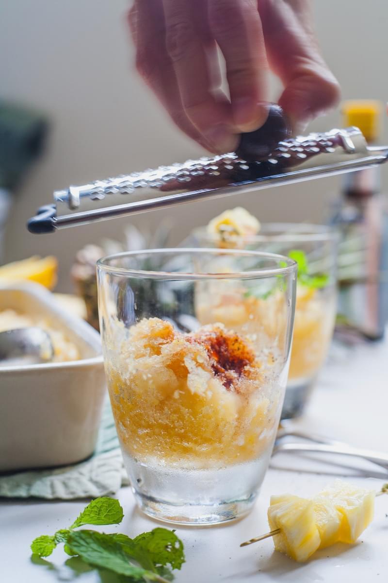 Pineapple Rum Granita