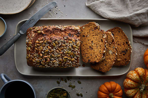 Pumpkin Tahini Date And Nut Bread