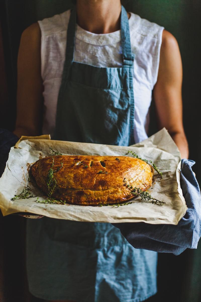 Leek and pancetta turnovers