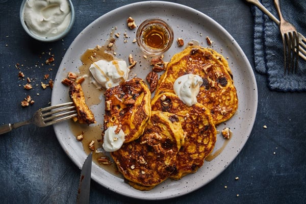 Pumpkin Chocolate Chip Pancakes