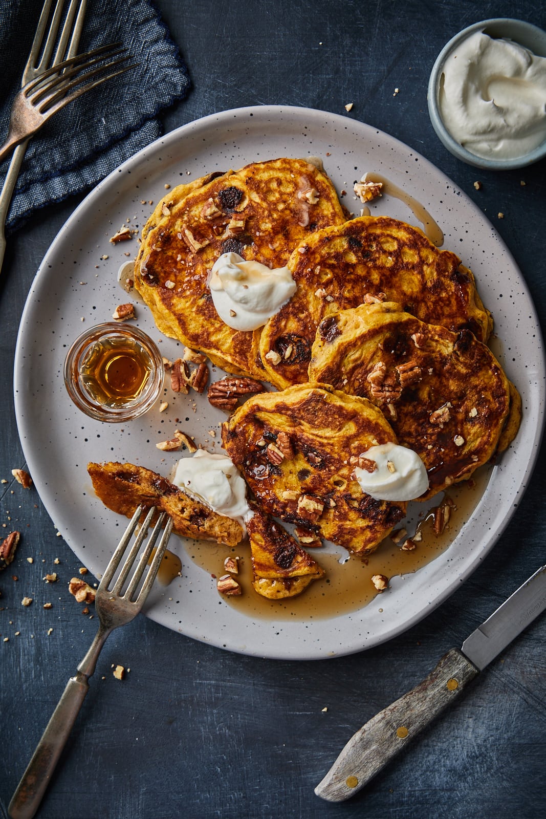 Pumpkin Chocolate Chip Pancakes