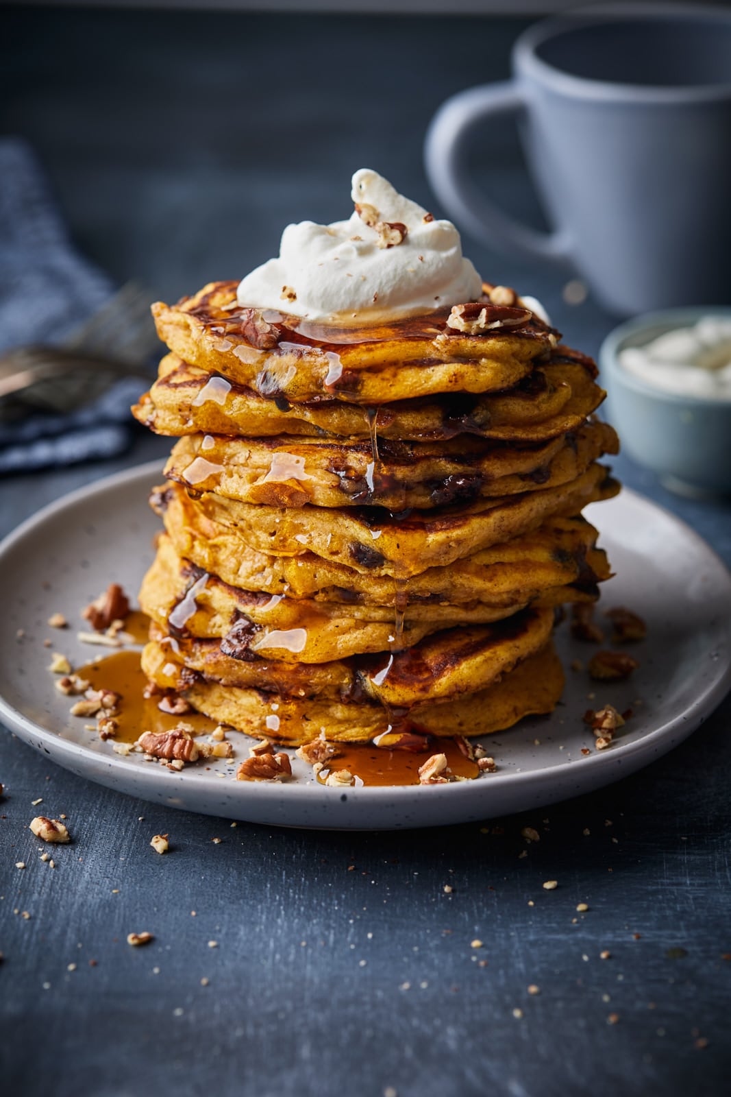 Pumpkin Chocolate Chip Pancakes