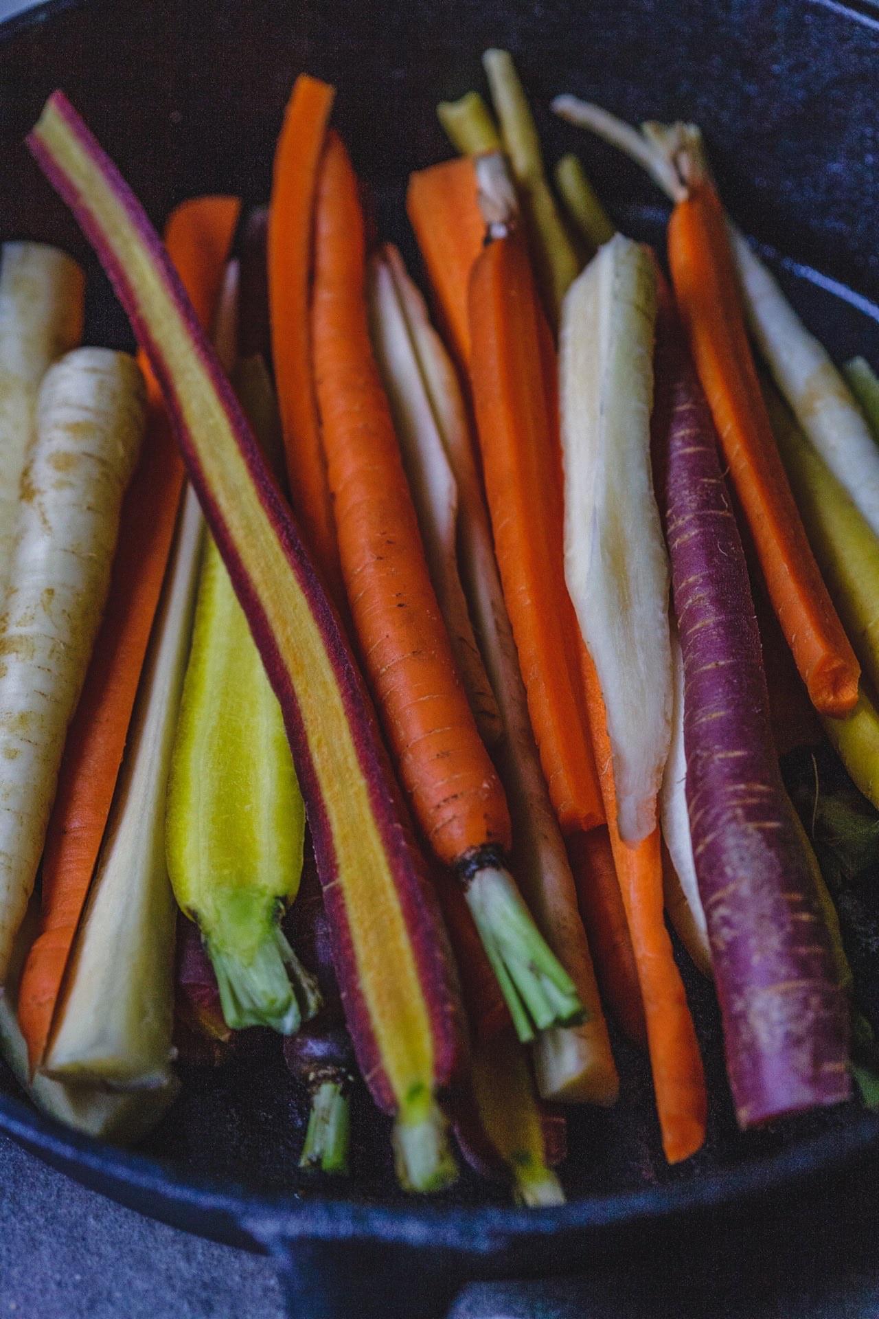 Honey And Harissa Glazed Carrots