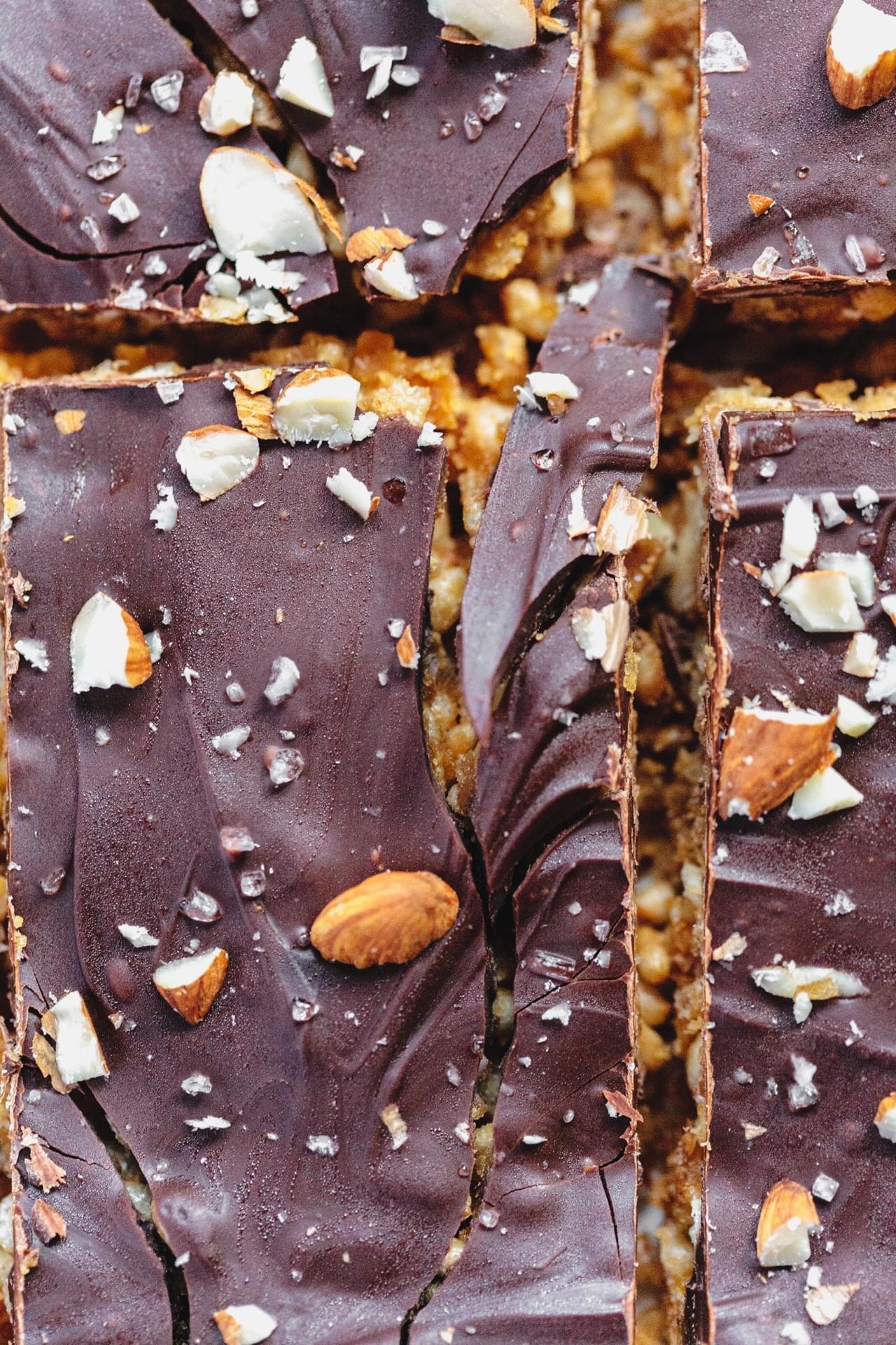 Crispy Chocolate Glutten Free Nut Butter Bars