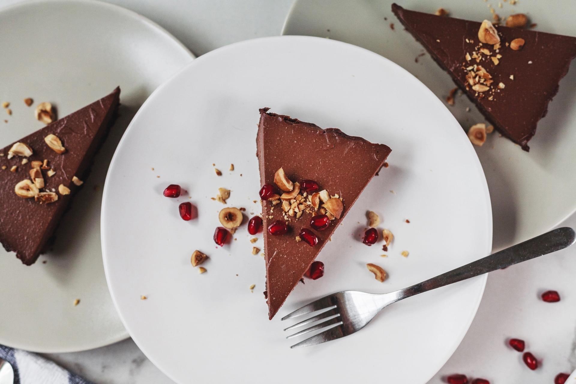 Dark And Rich Vegan Chocolate Hazelnut Tart