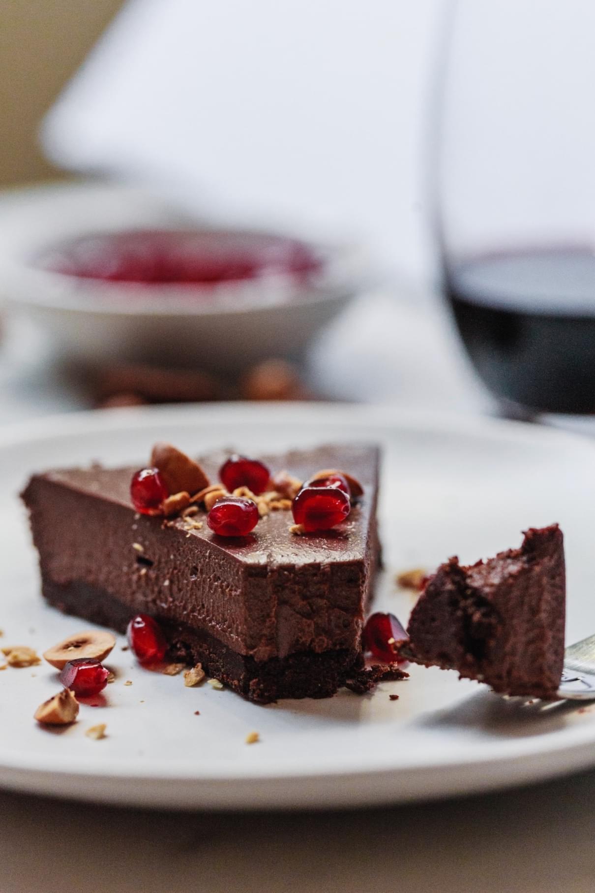 Vegan Chocolate Hazelnut Tart 