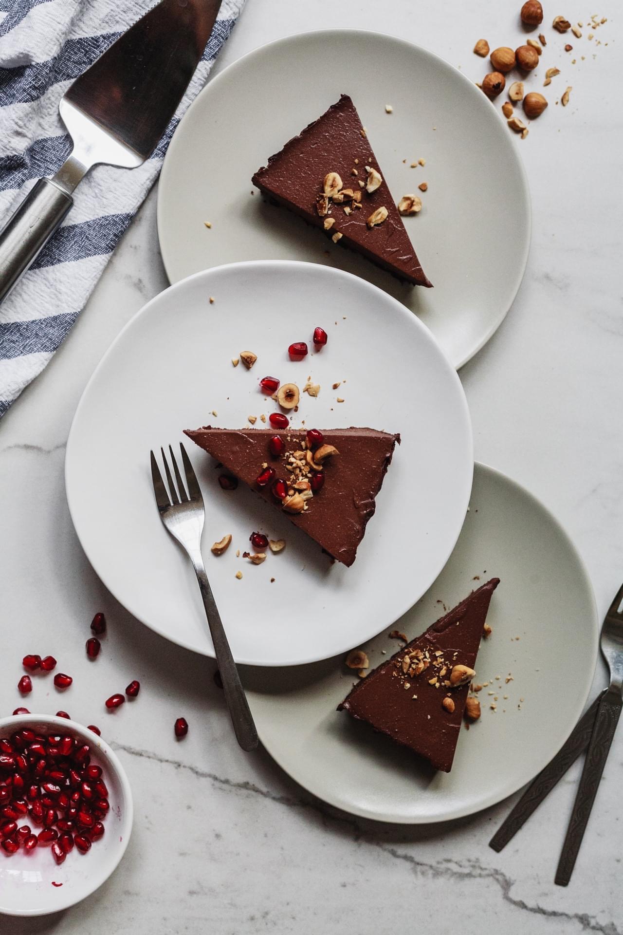 Vegan Chocolate Hazelnut Tart 