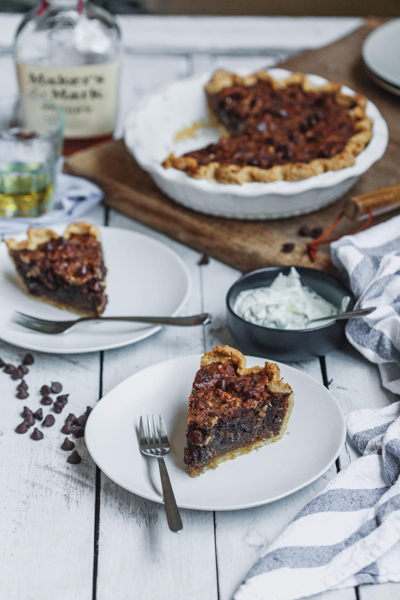 Chocolate Bourbon Walnut Pie