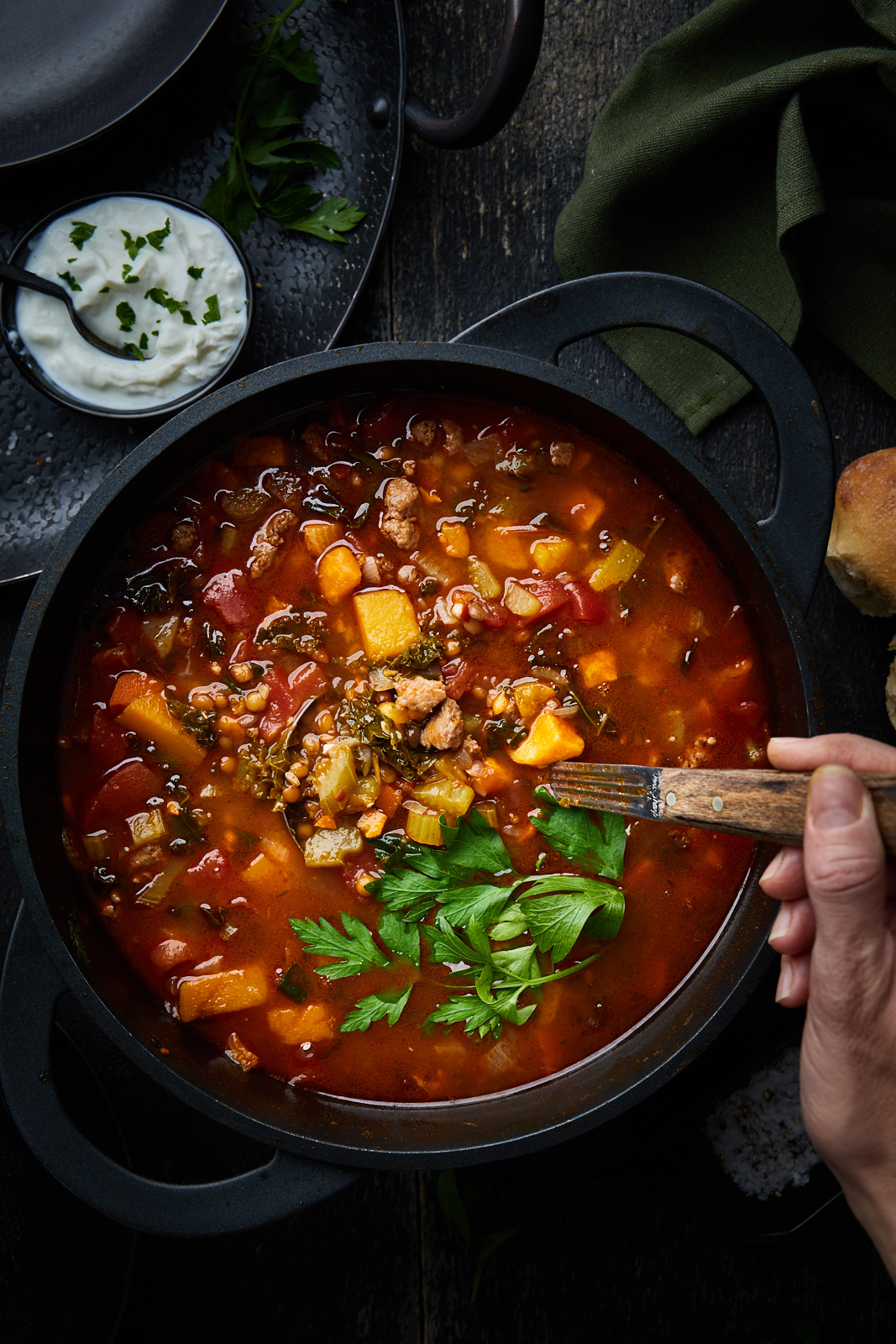 Moroccan Spiced Lentil Soup