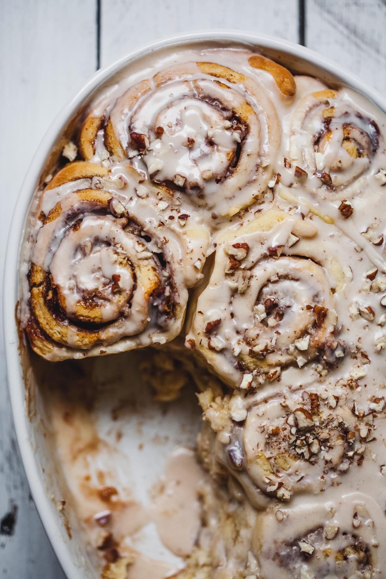 Maple Pecan Cinnamon Rolls