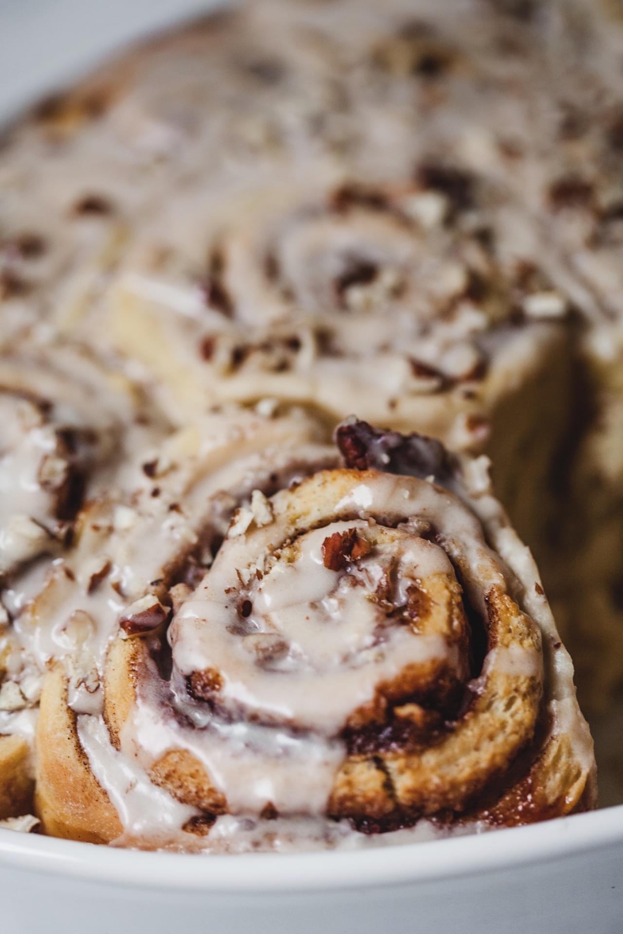 Maple Pecan Cinnamon Rolls