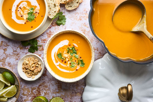 Thai Spiced Roasted Butternut Squash Soup