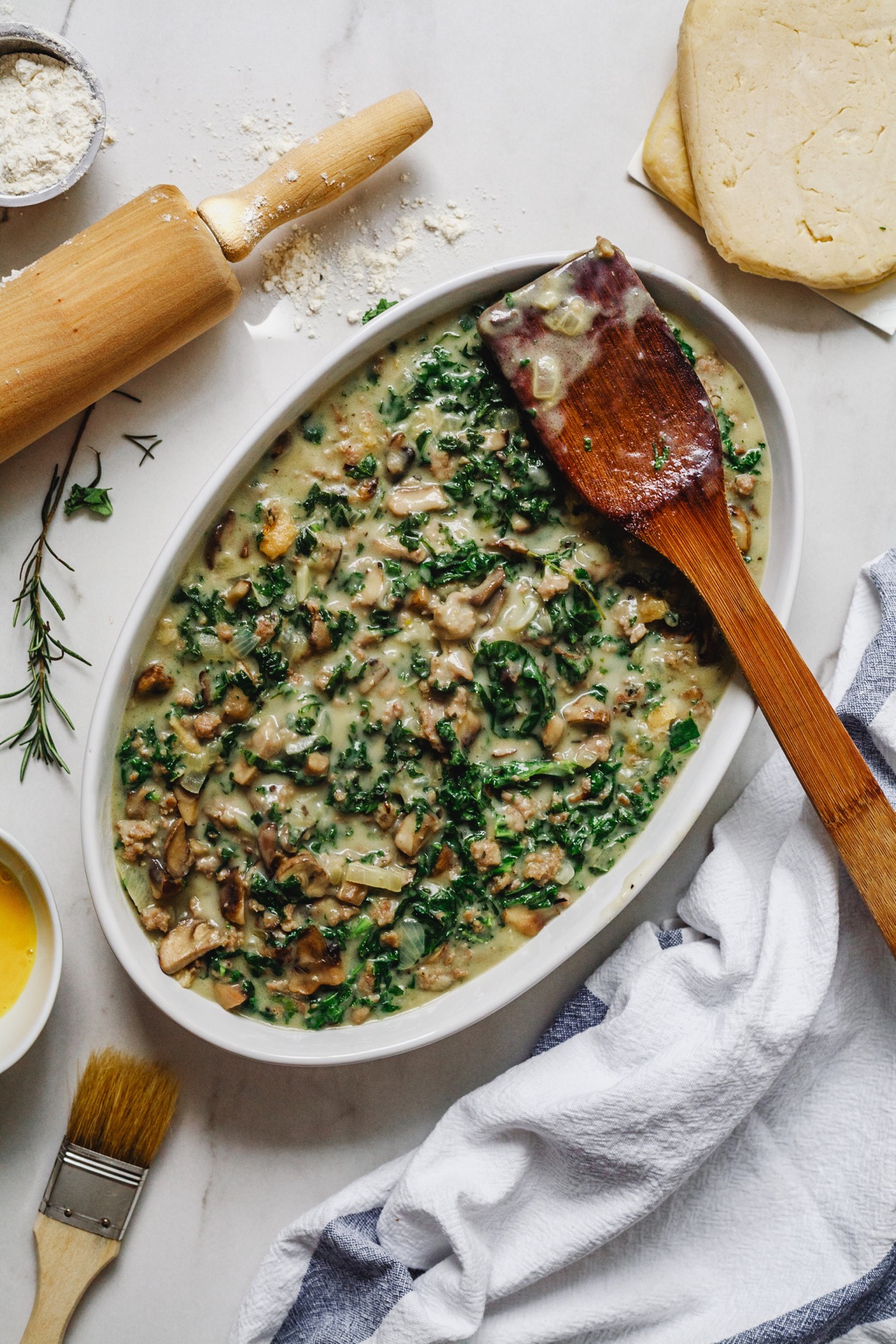 Sausage Kale And Mushroom Pot Pie