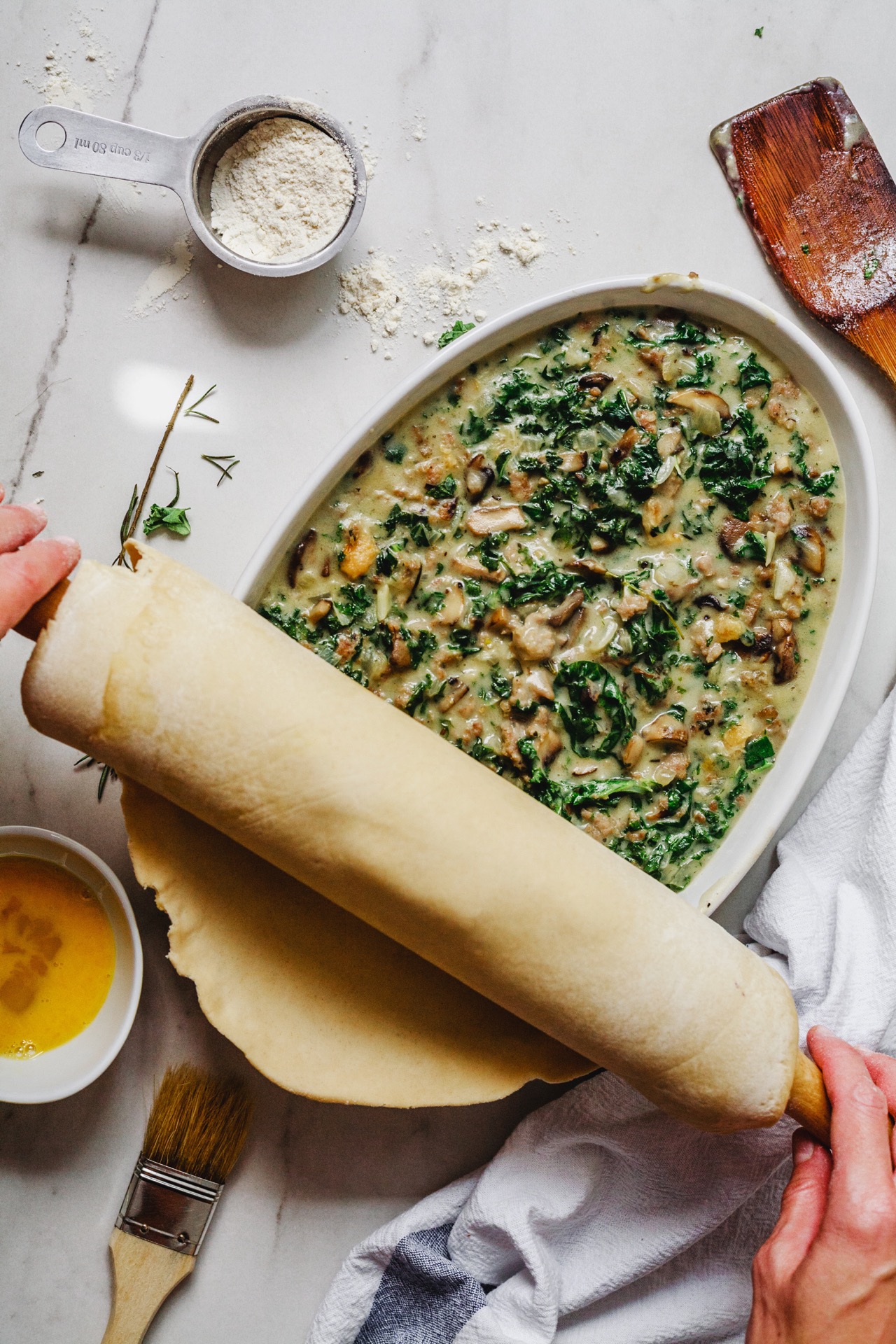 Sausage Kale And Mushroom Pot Pie