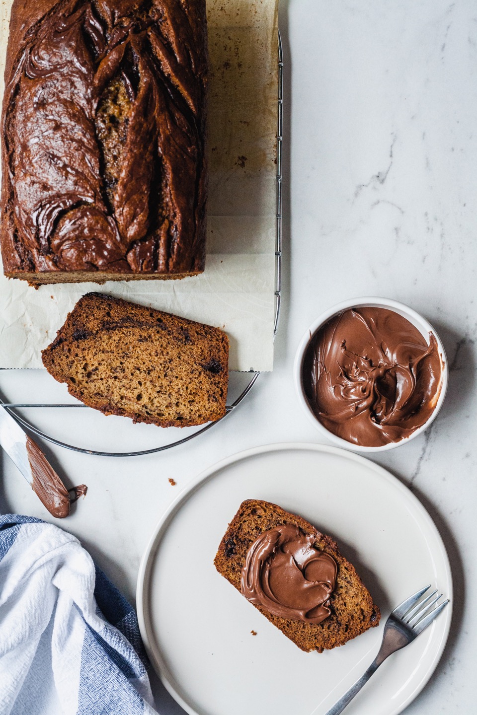 Brown Butter Nutella Banana Bread