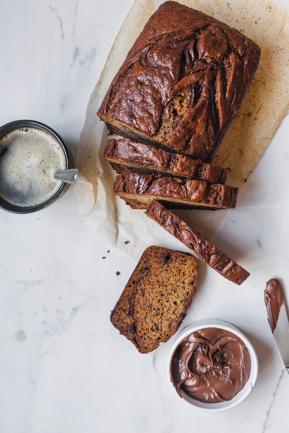 Brown Butter Nutella Banana Bread