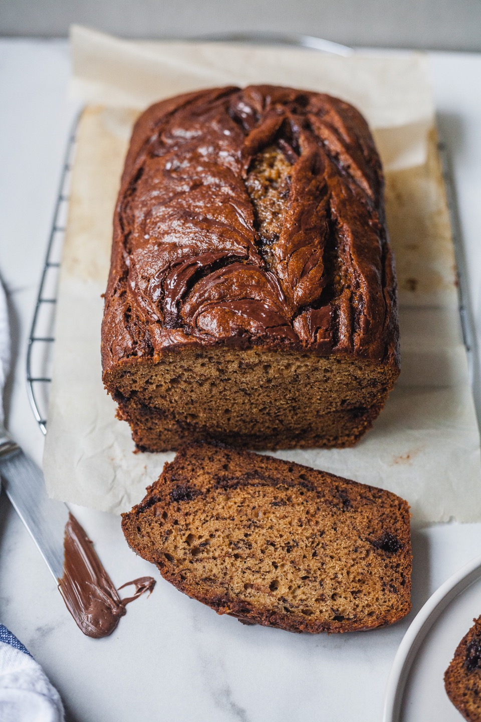 Brown Butter Nutella Banana Bread