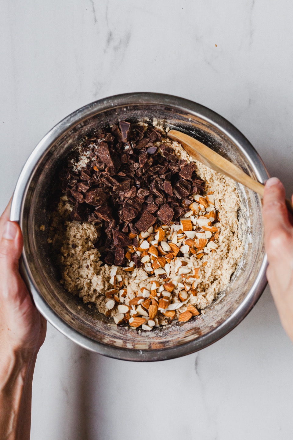 Salted Olive Oil Chocolate Chunk Cookies With Almonds