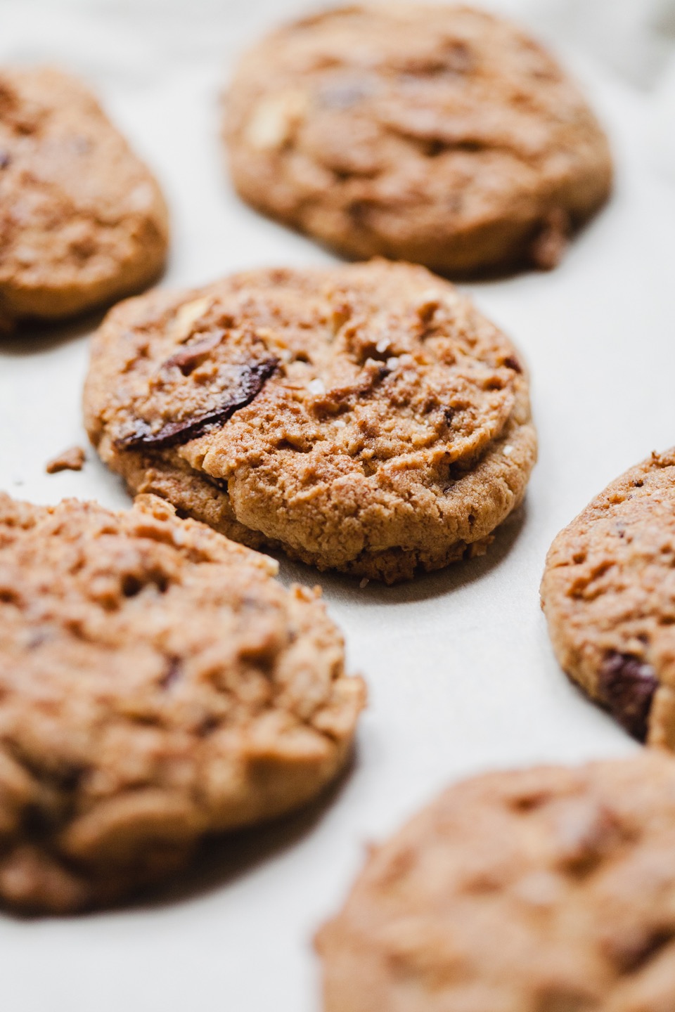 Salted Olive Oil Chocolate Chunk Cookies With Almonds