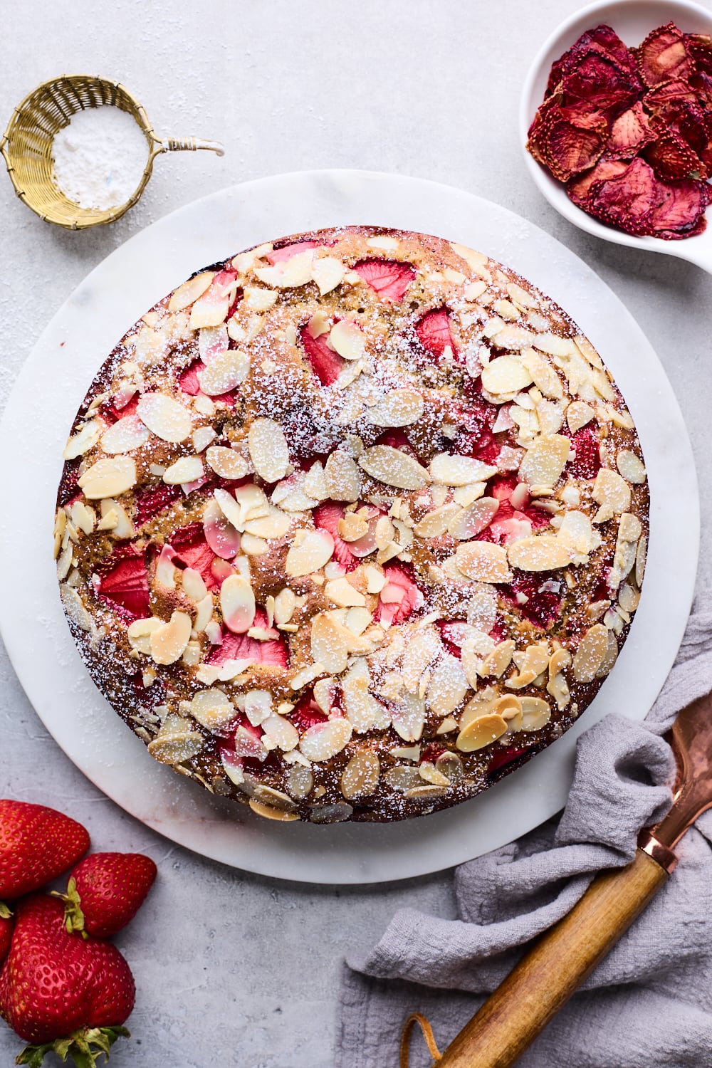 Strawberry Almond Tea Cake