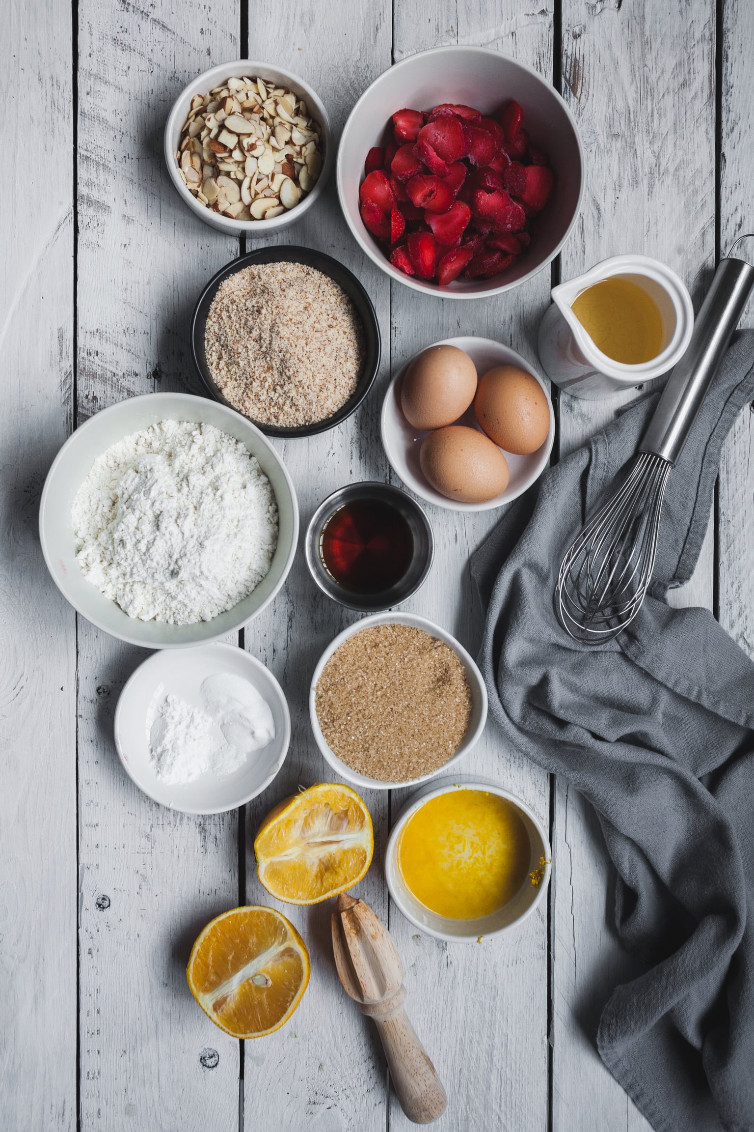 Strawberry Almond Tea Cake Ingredients