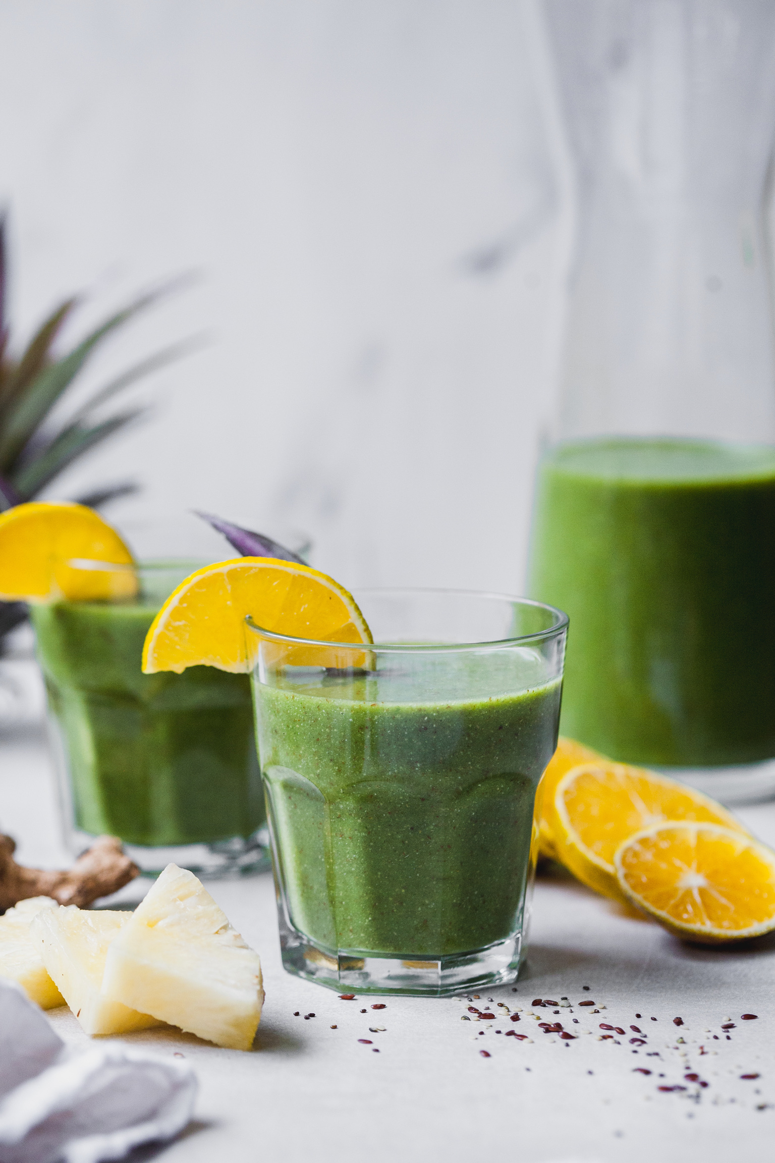 Pineapple Citrus Ginger Green Smoothie