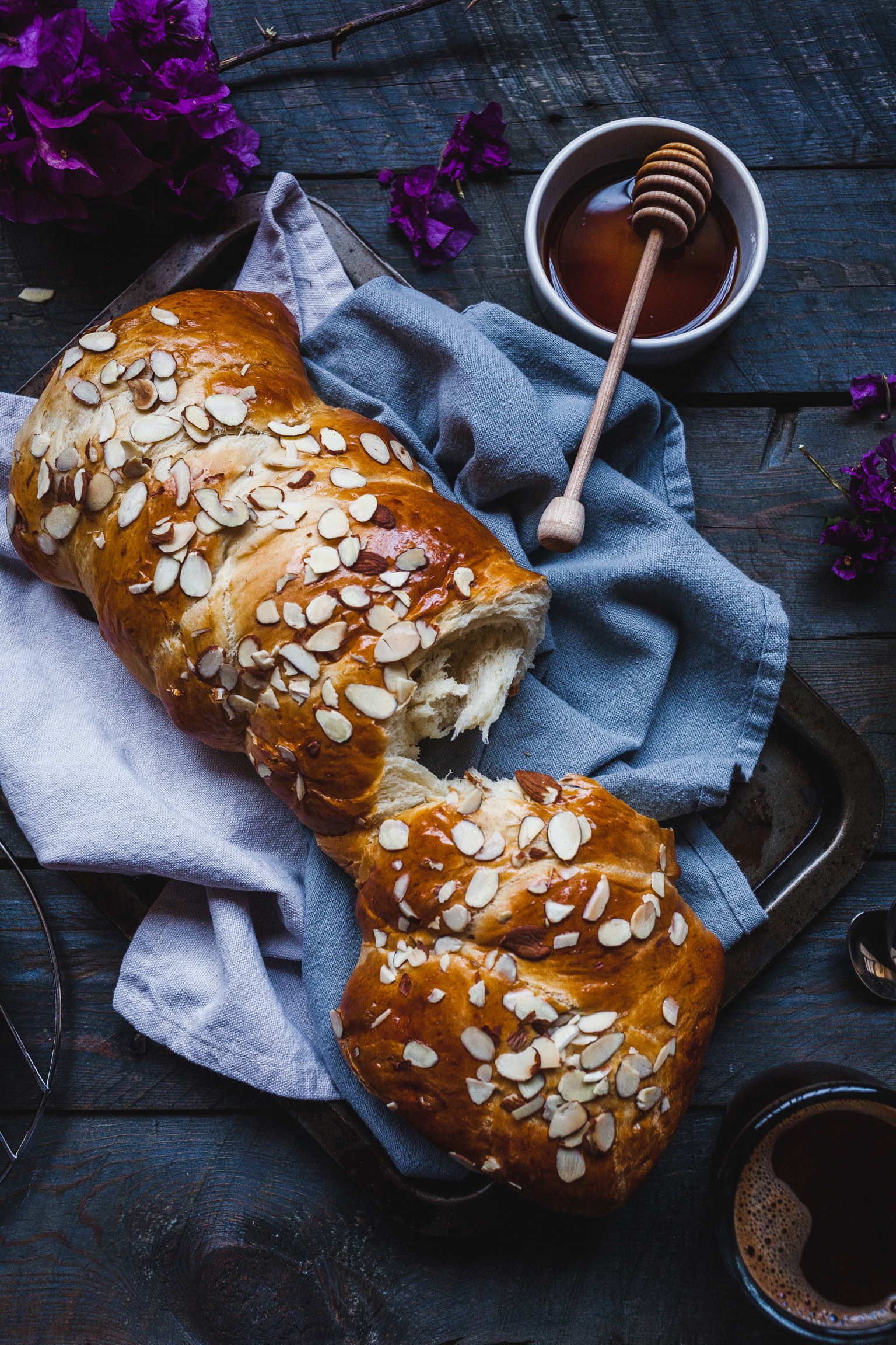 Tsoureki (Greekstyle Sweet Brioche Bread) Sweet Mahlab Bread