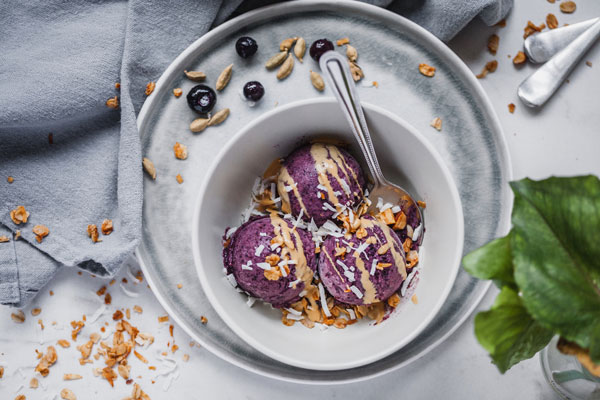 Blueberry Cardamom Nice Cream