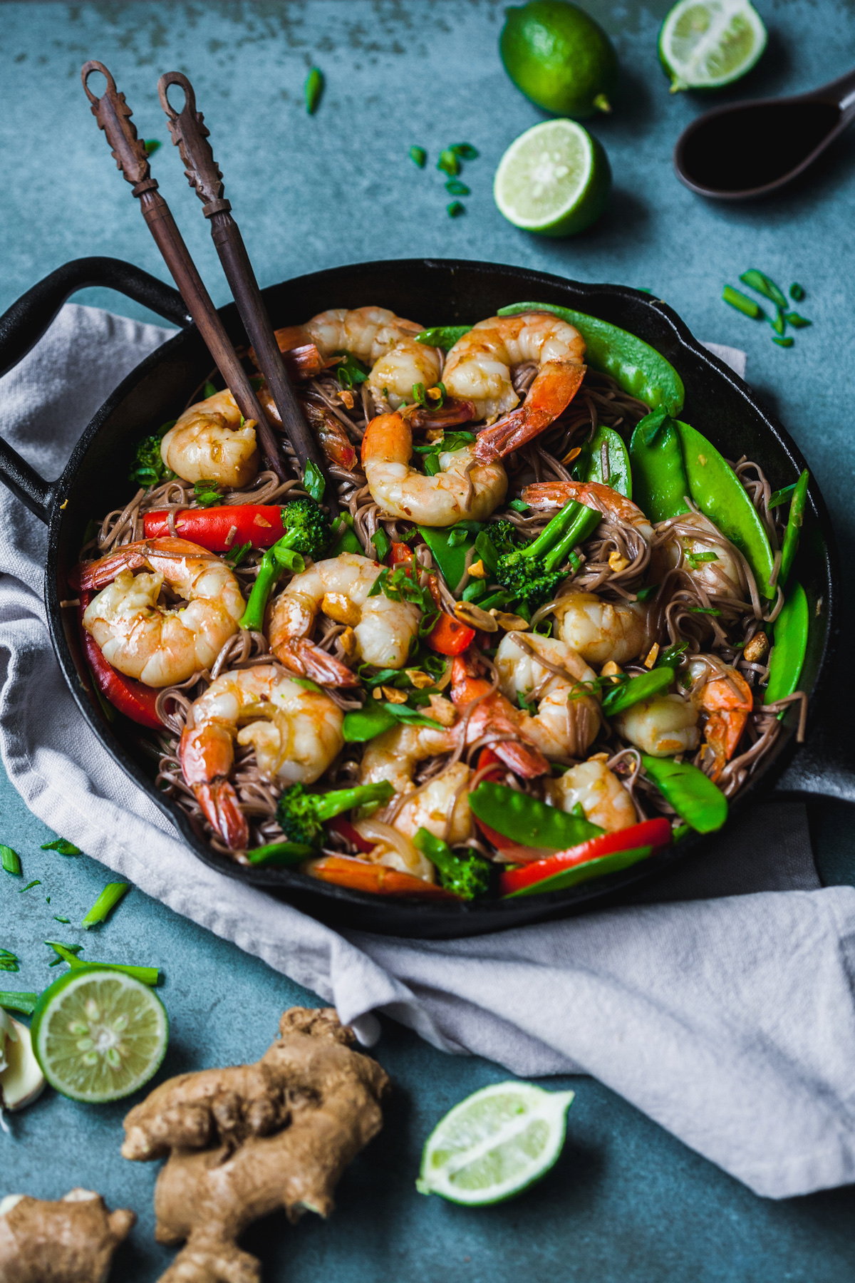 Ginger Lime Shrimp With Noodles