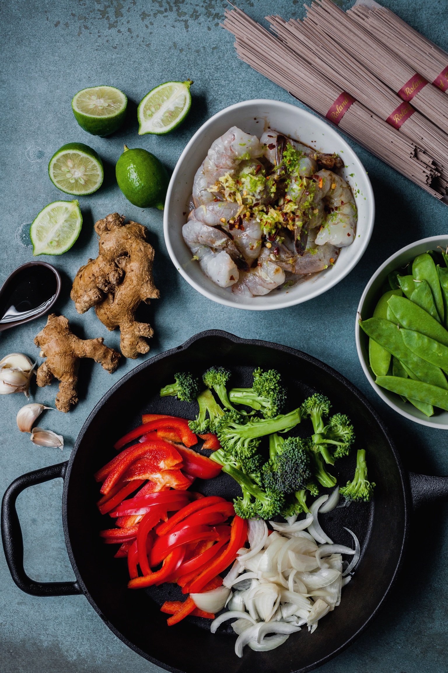 Ginger Lime Shrimp With Noodles