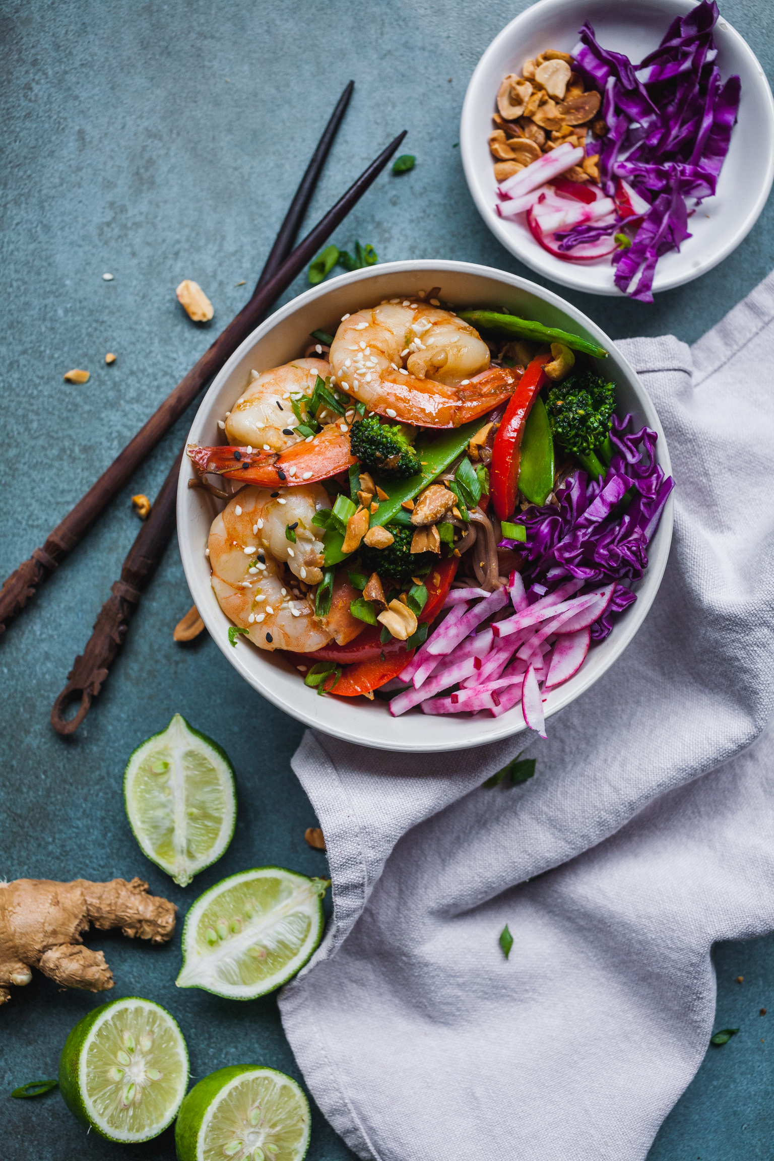 Ginger Lime Shrimp With Noodles