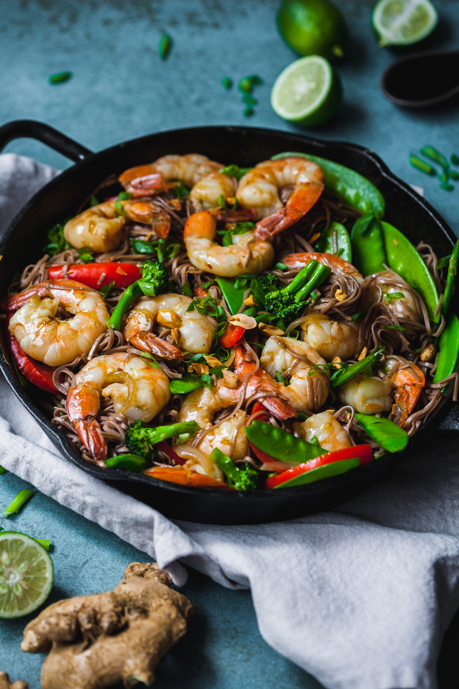 Ginger Lime Shrimp With Noodles