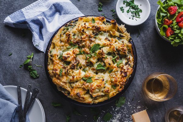 Rigatoni and Cheese With Peas and Mint