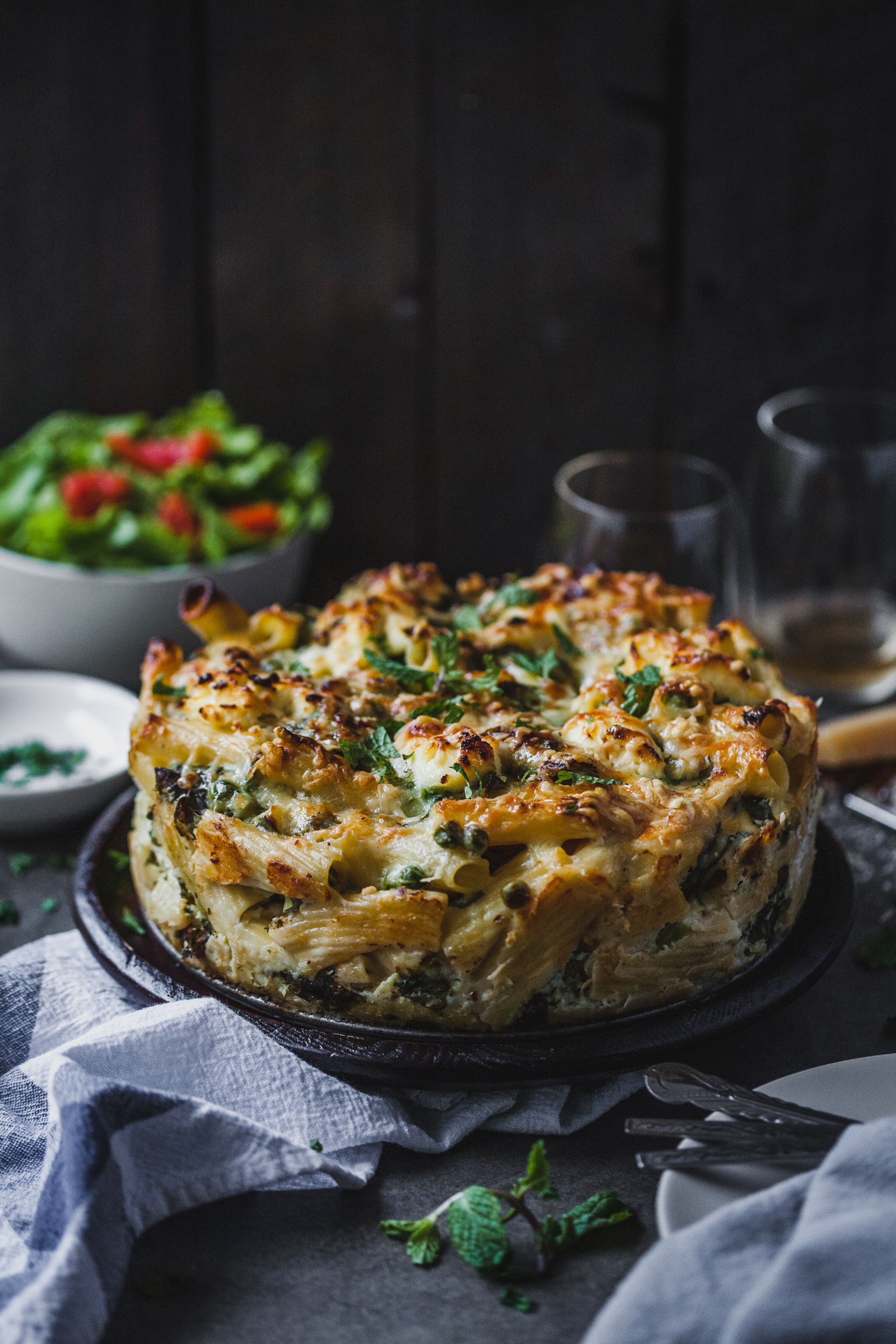 Rigatoni and Cheese With Peas and Mint