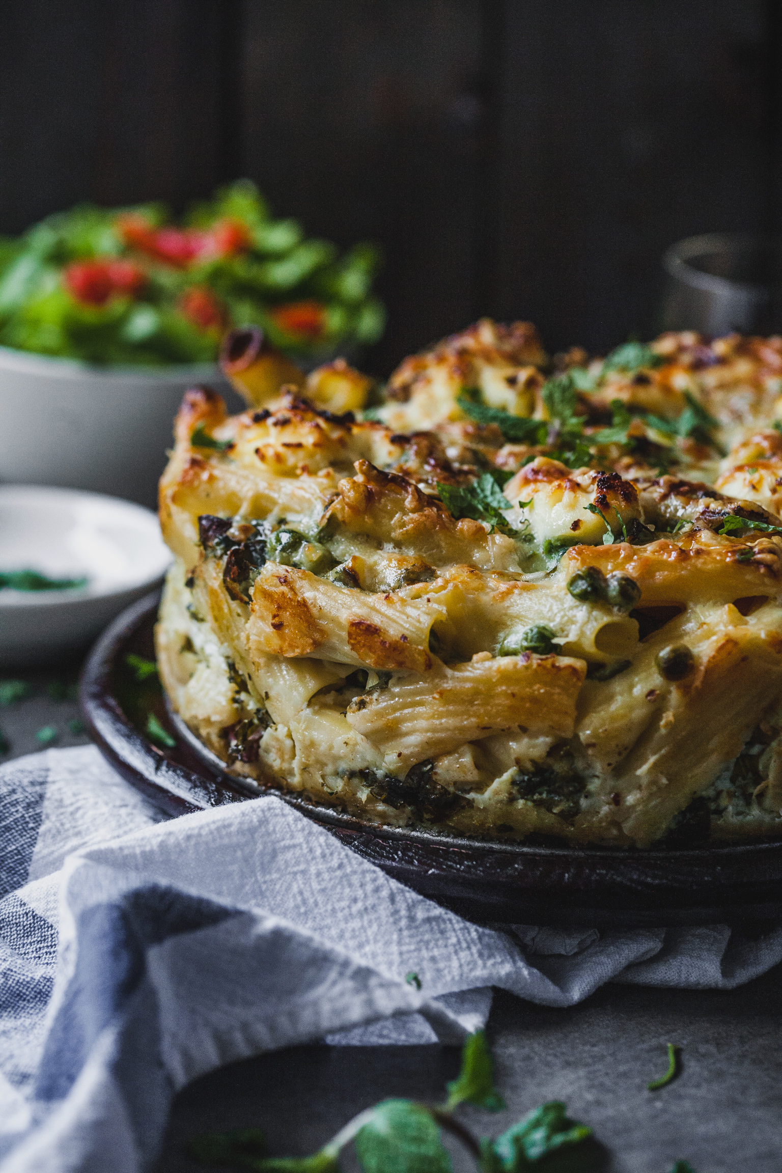 Rigatoni and Cheese With Peas and Mint