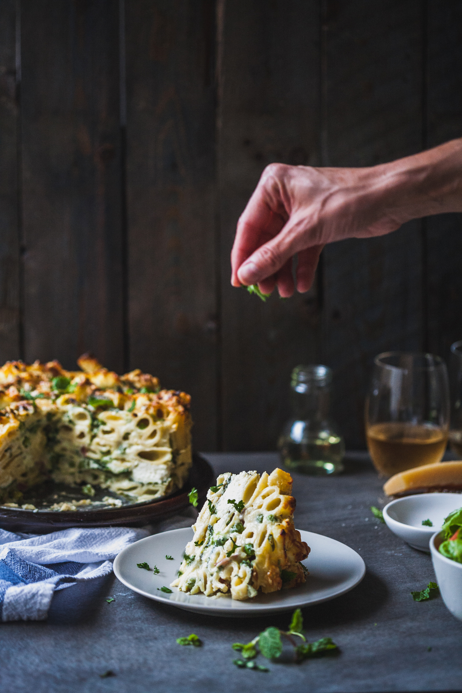 Rigatoni and Cheese With Peas and Mint