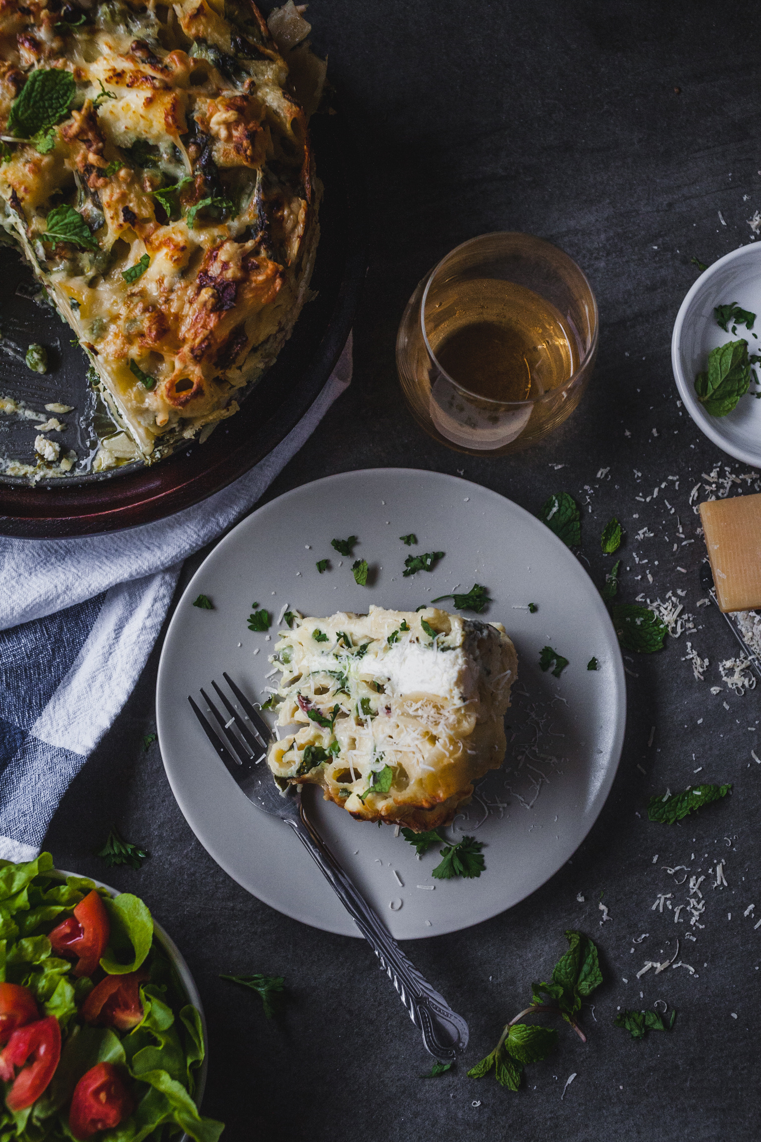 Rigatoni and Cheese With Peas and Mint