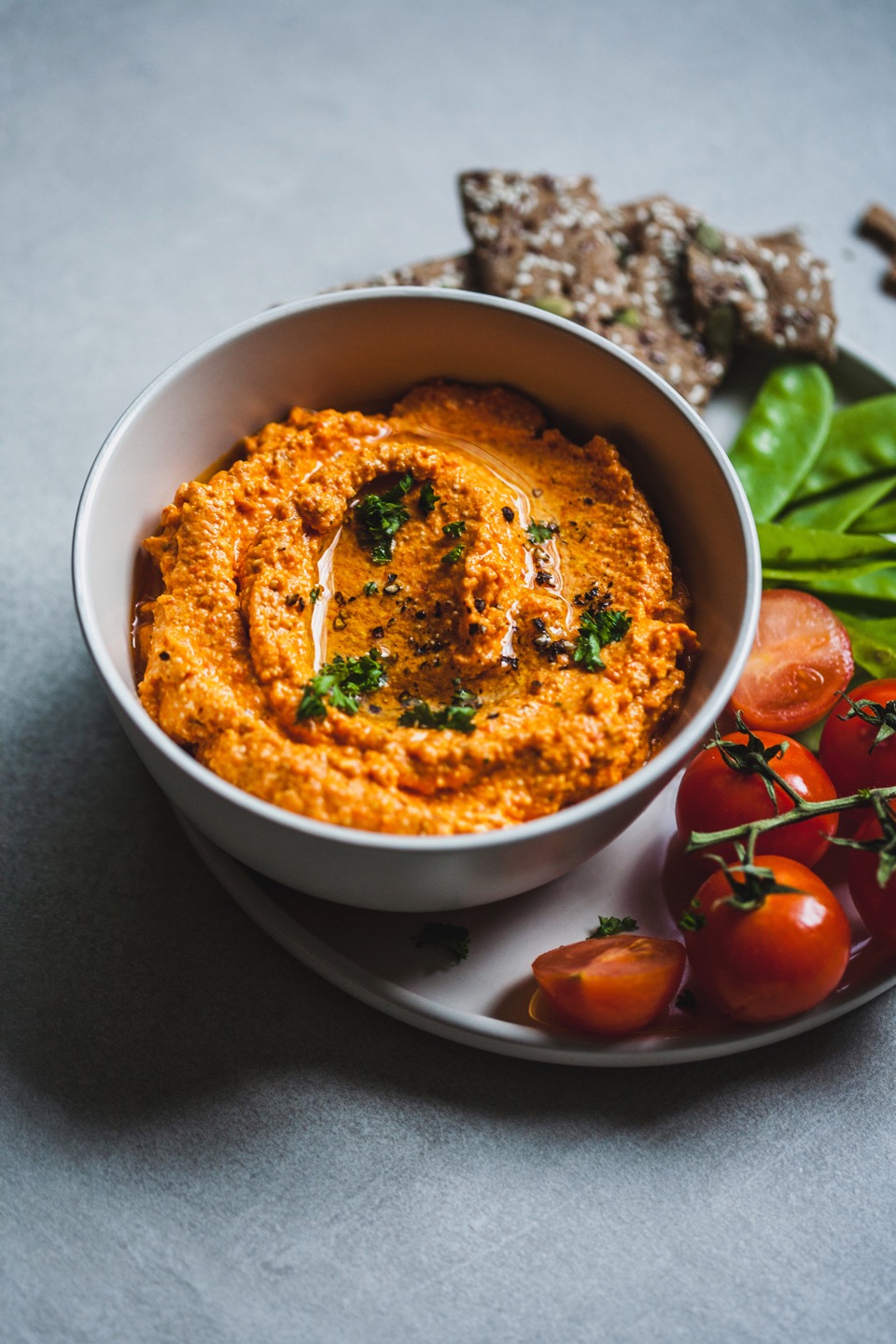 Roasted Red Pepper And Feta Dip