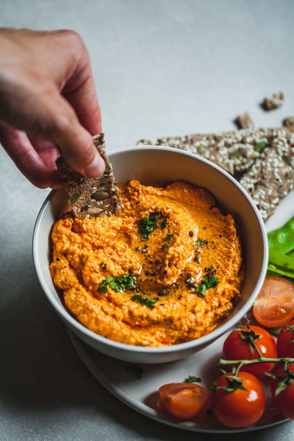 Roasted Red Pepper And Feta Dip