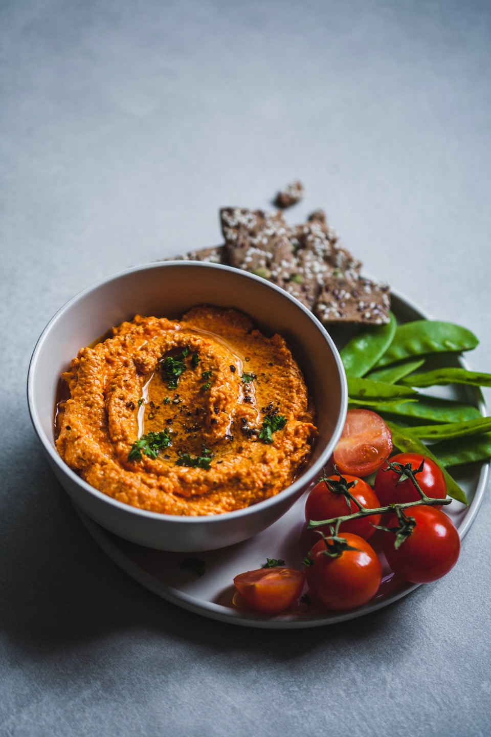 Roasted Red Pepper And Feta Dip