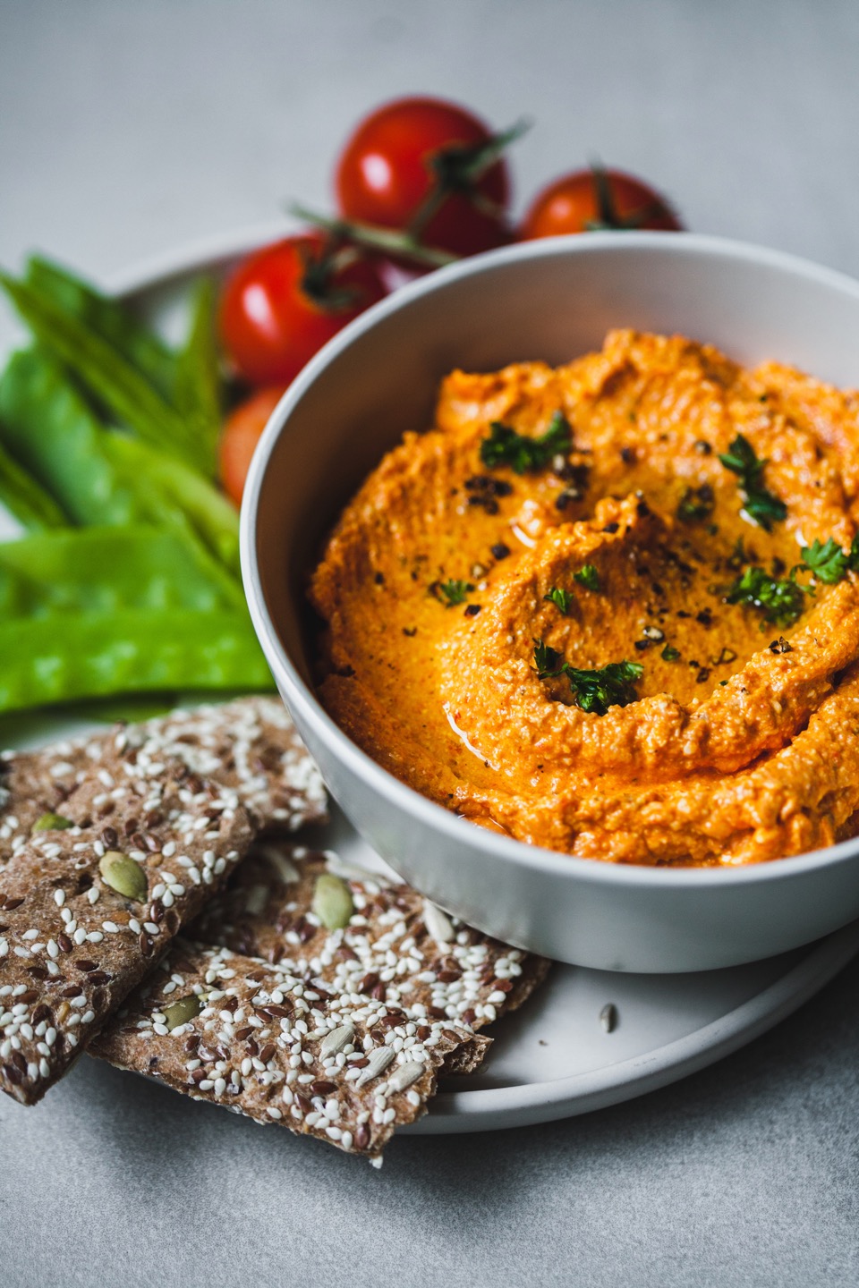 Roasted Red Pepper And Feta Dip