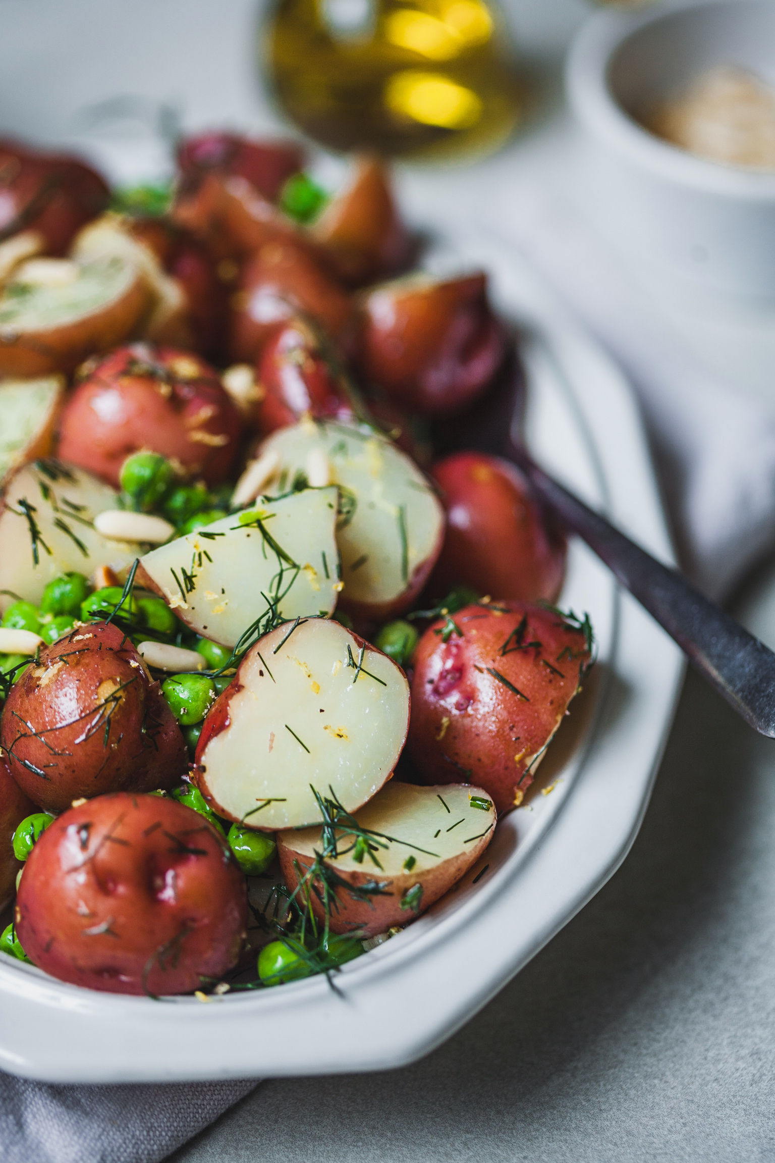 Buttery Dilled Red Potatoes and Peas