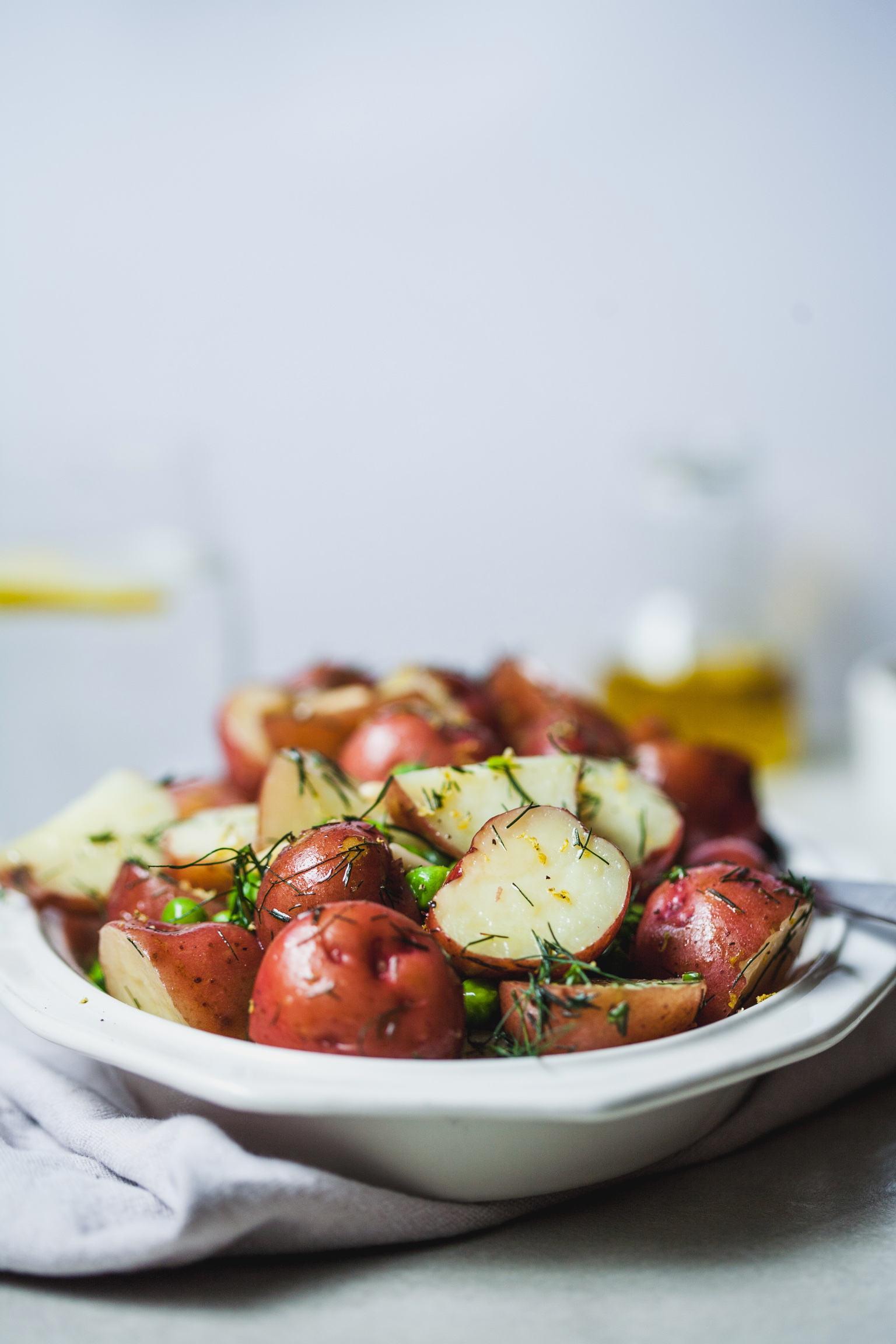 Buttery Dilled Red Potatoes and Peas