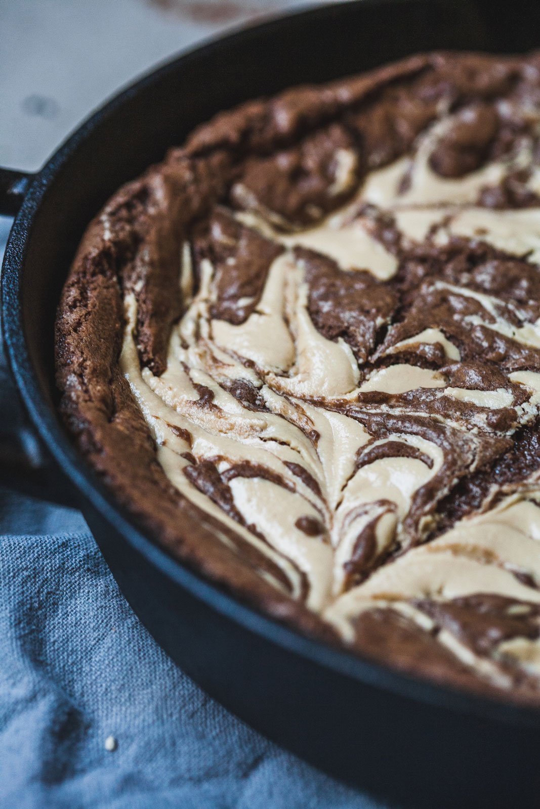 Double Chocolate Tahini Skillet Cookie